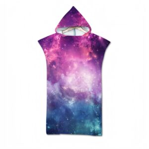 Omkleedponcho - Met capuchon en print - Voor volwassenen, Strand en watersport - Eenheidsmaat 75 x 110 cm