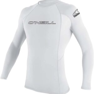 O'neill Wetsuits Basic Skins Crew Rash Guard Met Lange Mouwen Wit XS Man,Vrouw