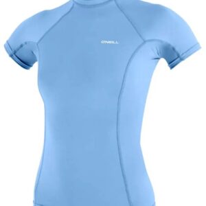 O'neill Wetsuits Basic Skins Korte Mouw Rash Guard Blauw L Vrouw
