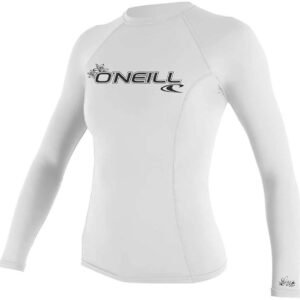 O'neill Wetsuits Basic Skins Rash Guard Met Lange Mouwen Wit 2XL Vrouw