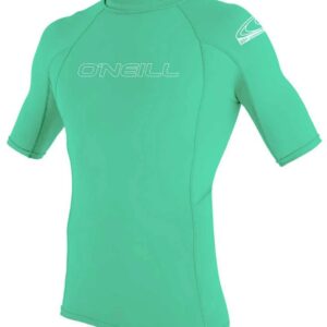 O'neill Wetsuits Basic Skins Rashguard Korte Mouw Rash Guard Groen 4 Years Jongen