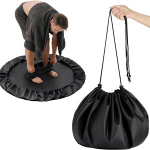 Opbergtas - Waterdichte Ronde Omkleedmat met Trekkoord - 90 cm - Lichtgewicht Polyester - Voor Strand, Surfen, Duiken - Zwart