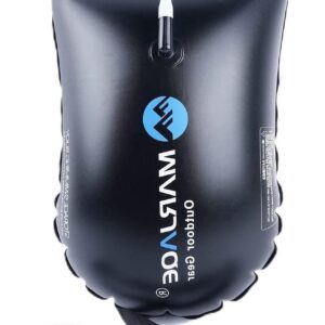 Opblaasbaar Zwemvlot met Verstelbare Heupband voor Watersport en Zwemtraining (Zwart)