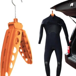 Opvouwbare Hanger - Reishanger Droogrek - Neopreenpak Drogen - Sneldrogend Ontwerp - 37-51 cm Uitklapbaar - Oranje