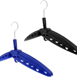 Opvouwbare Hangers - Wetsuit Droogpak Hangers - Watersport Uitrusting - Snelle Afwatering Droging - 49.5 x 8.7 cm - Zwart Blauw