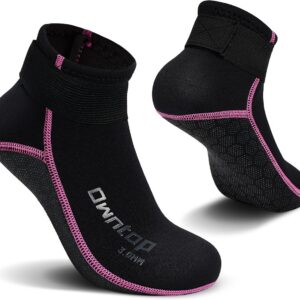 Owntop Neoprene Socks, 3mm Wetsuit Socks Diving Socks Boots Anti-slip Fin Socks Thermal Swimming Socks for Men Women Surfing Sailing Kayaking