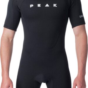 Peak Heren Energy 1.5mm Rug Ritssluiting Shorty Wetsuit - Black