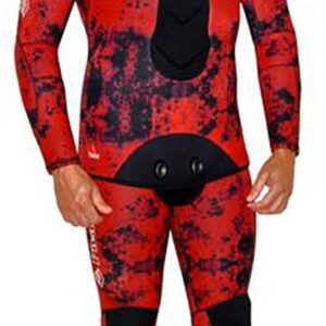Picasso Camo Blood 7 Mm Speervissen Wetsuit Rood,Zwart ML Man