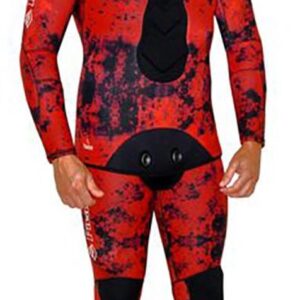Picasso Camo Blood 7 Mm Speervissen Wetsuit Rood,Zwart XL Man