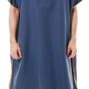 Poncho Handdoek - Omslagdoek Badjas - Omkleden Strand - Snelle Droging - 112 cm Lengte - Donkerblauw