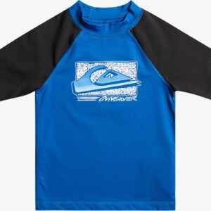 Quiksilver - UV Rashguard voor jongens - Next Gen Korte mouw - UPF50 - Snorkel Blue - Blauw - maat 3 95-101cm