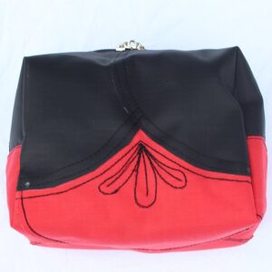 Recycle accessoires tasje | Procean | Zwart met rood