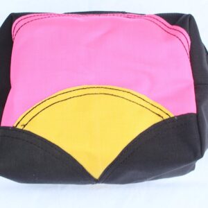 Recycle accessoires tasje | Procean | Zwart - roze - geel