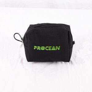 Recycle accessoires tasje | Procean | zwart met recycle logo