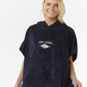 Rip Curl Classic Surf Hooded Towel - Black/off White