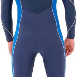 Rip Curl Dawn Patrol 4/3 Mm Lange Mouwen Neopreen Wetsuit Met Borst Rits Blauw XL Man