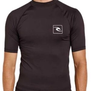 Rip Curl Streamline Upf Korte Mouw Rash Guard Zwart XL Man