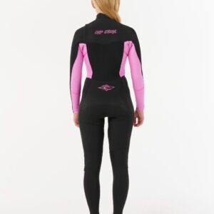 Rip Curl WMS Dawn Patrol Chest Zip 4/3mm - Black/Pink