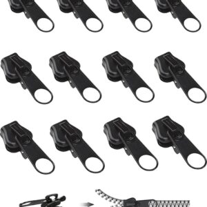 Rits, universele rits, afneembare ritsreparatieset voor het naaien van kleding, jassen en rugzakken (12 stuks)