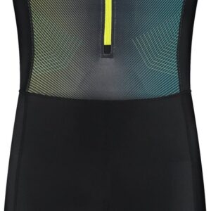 Rogelli Florida Graphic Mouwloos Trisuit - Triatlonpak voor Dames en Heren - Ademend, Sneldrogend - Zwart/Blauw/Fluor - Maat S