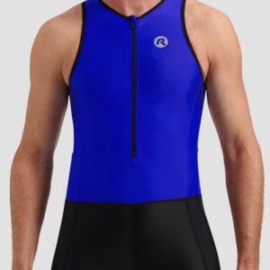 Rogelli Florida Mouwloos Trisuit - Triatlonpak voor Dames en Heren - Ademend, Sneldrogend - Blauw/Zwart - Maat XL