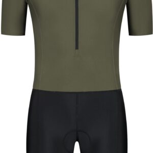 Rogelli Florida Trisuit met Korte Mouwen - Triatlonpak voor Dames en Heren - Ademend, Sneldrogend - Zwart/Groen - Maat M