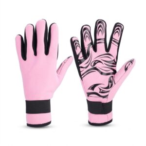 Roze wetsuit handschoenen duik handschoenen dames heren vijfvingerig antislip neopreen 2 mm warm voor duiken snorkelen surfen watersport handschoenen met verstelbare polsband maat S