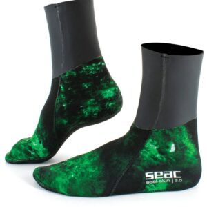 Seacsub Seal Skin Camo 3 Mm Duikbooties Groen EU 37-38