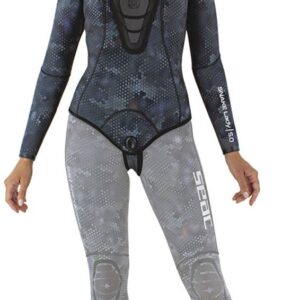 Seacsub Snake Camo 5 Mm Speervissen Jas Voor Dames Zwart XS Vrouw