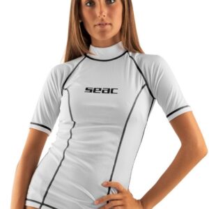 Seacsub T-sun Rashguard Met Korte Mouwen Voor Dames Wit S Vrouw