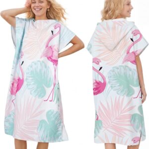 SnelShoppen - Quick Dry Surf Poncho voor Volwassenen, Microvezel Badcape met Kap, Handdoek, Gewatteerde Hoodie voor Surfers, Zwemmers, Duikers, Thuisg