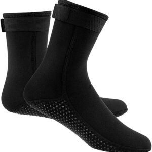 SnelShoppen - Winter Surf Sok, Warme Duiksokken Neopreen Wetsuit Sokken met Sterke Klittenbandsluiting XL voor Wateractiviteiten, Surfen, Duiken, Stra