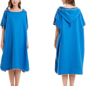 Sneldrogende Badponcho met Capuchon - Microvezel Omslagdoek voor Surfen, Zwemmen en Strandgebruik