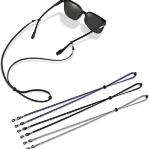 SolidKeus - 3-Piece Brilkoord voor Dames en Heren in Zwart/Blauw/Grijs