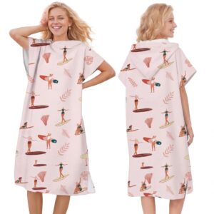 Solidchoice - Sneldrogende Surf Poncho met Capuchon voor Volwassenen