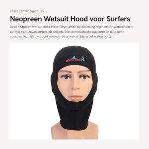 Solidchoice- Wetsuit Cap 1/3MM Neopreen - Duikhoes - Thermisch - Unisex - Duurzaam - Goede Elasticiteit - Duikhoed