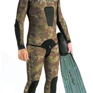 Spetton Med 3 Mm Speervissen Wetsuit Groen M Man