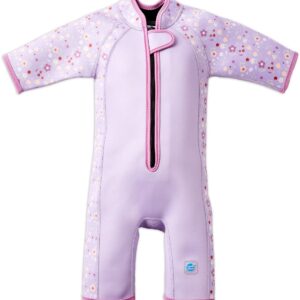 Splash About Kinder Shortie Wetsuit, Lilac Spring, 2-4 jaar- Neopreen Zwempak voor Zwembad en Strand