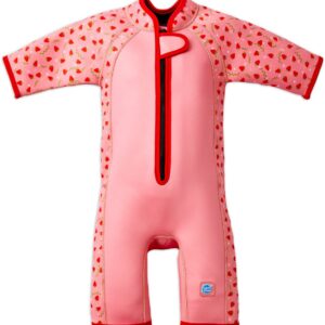 Splash About Kinder Shortie Wetsuit, Strawberry Field, 2-4 jaar- Neopreen Zwempak voor Zwembad en Strand
