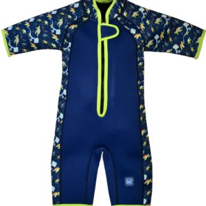 Splash About Kinder Shortie Wetsuit, Turtle Tide, 4-6 jaar- Neopreen Zwempak voor Zwembad en Strand