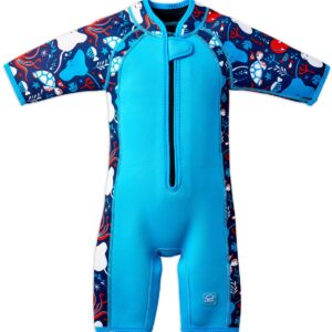 Splash About Kinder Shortie Wetsuit, Under the Sea, 2-4 jaar- Neopreen Zwempak voor Zwembad en Strand