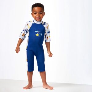 Splash About UV Sun & Sea Hybride Wetsuit voor Zwembad en Strand, Tug Boats, 1-2 jaar - UV-bescherming