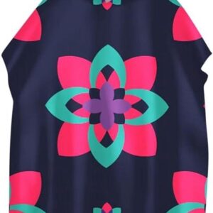 Strand Poncho Handdoek - Omkleedponcho Surfponcho - Omkleden Strand - Sneldrogend Microvezel - 60x110cm - Roze Bloemen