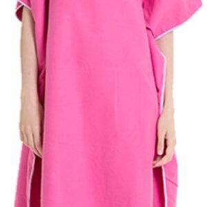 Strandbadjas - 90*110cm - badcape voor heren en dames - poncho handdoek - microvezel surfhanddoek - lange kapstok met capuchon - unisex - ideale handdoek voor het strand, surfen, surfen - effen cape met capuchon - absorberende en snel drogende cape