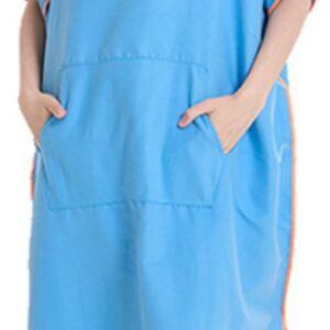 Strandbadjas - 90*110cm - badcape voor heren en dames - poncho handdoek - microvezel surfhanddoek - lange kapstok met capuchon - unisex - ideale handdoek voor het strand, surfen, surfen - effen cape met capuchon - absorberende en snel drogende cape