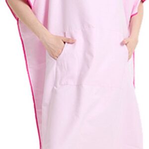 Strandbadjas - 90*110cm - badcape voor heren en dames - poncho handdoek - microvezel surfhanddoek - lange kapstok met capuchon - unisex - ideale handdoek voor het strand, surfen, surfen - effen cape met capuchon - absorberende en snel drogende cape