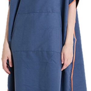 Strandbadjas - 90*110cm - badcape voor heren en dames - poncho handdoek - microvezel surfhanddoek - lange kapstok met capuchon - unisex - ideale handdoek voor het strand, surfen, surfen - effen cape met capuchon - absorberende en snel drogende cape