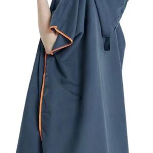 Strandkleding - Unisex - Sneldrogende, ultralichte surfponcho - Microvezel zwemponcho - Cyaan