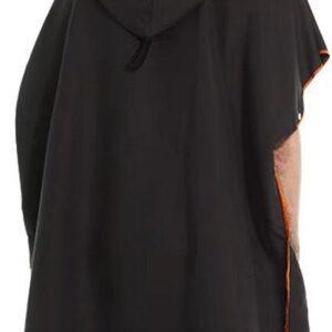 Strandkleding - Unisex - Sneldrogende, ultralichte surfponcho - Microvezel zwemponcho - Zwart
