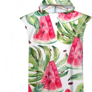 Strandlaken Poncho Handdoek met Capuchon voor Volwassenen - Ideaal voor Strand, Zwemmen en Surfen - Wetsuit Veranderende Deken - 75x110cm - Sneldrogend en Comfortabel